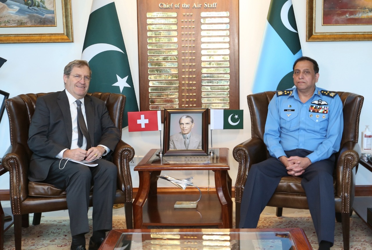 Air Chief, Switzerland ambassador discuss matters of mutual interest, professional cooperation