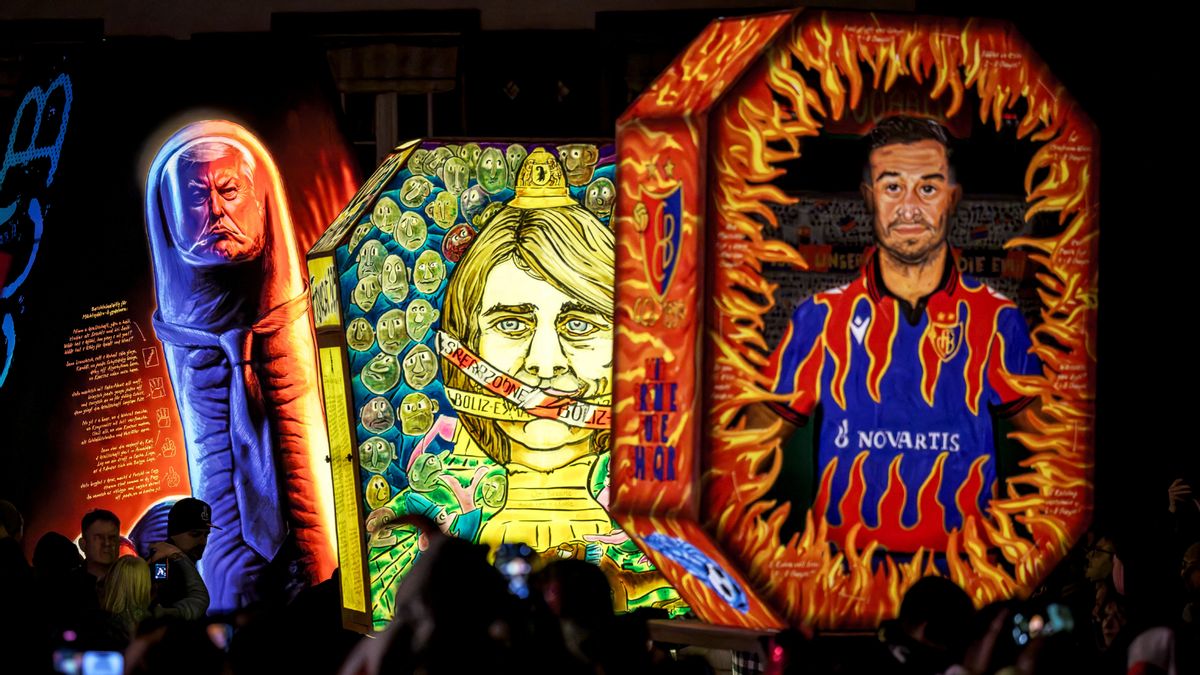 Video of 'anti-Trump protest' in Switzerland is actually Basel's annual Carnival parade